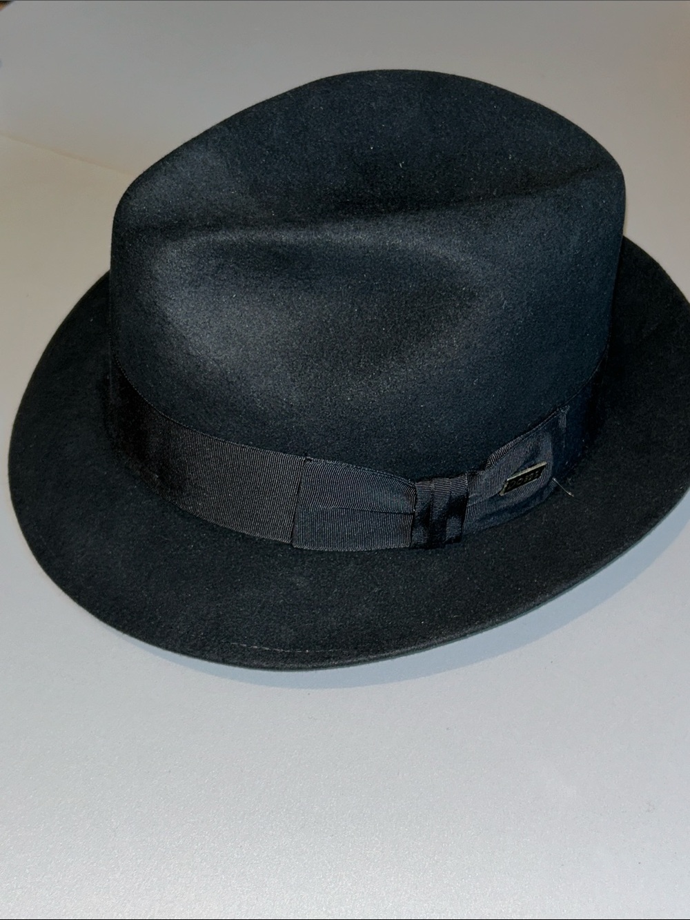 Dobbs Classic Black Felt Fedora New without tag size 7 1/4